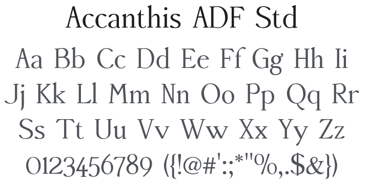 Accanthis ADF Std Font Family