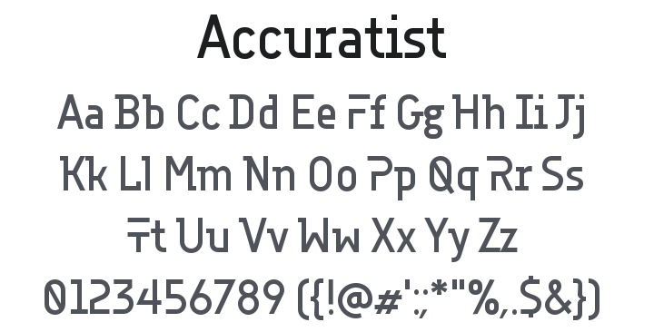 Accuratist Font