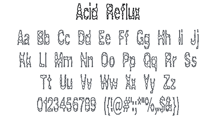 Acid Reflux Font