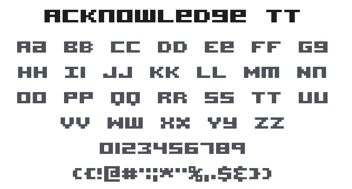 Acknowledge TT Font