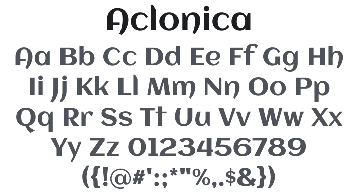 Aclonica Font