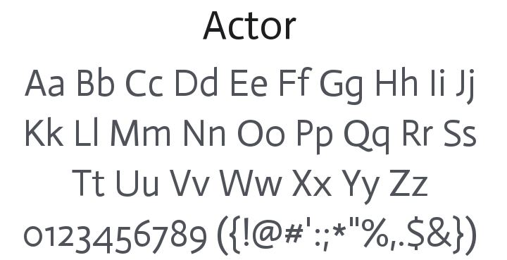 Actor Font