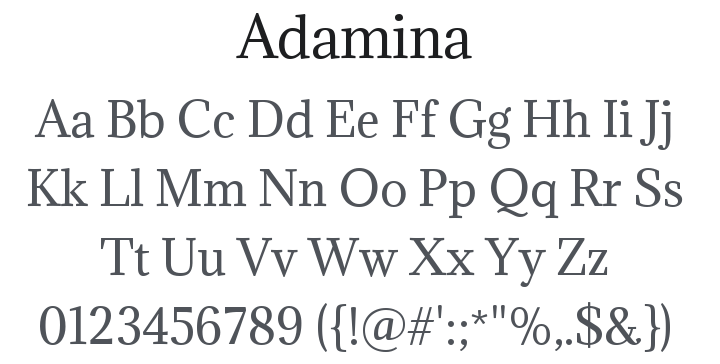 Adamina Font