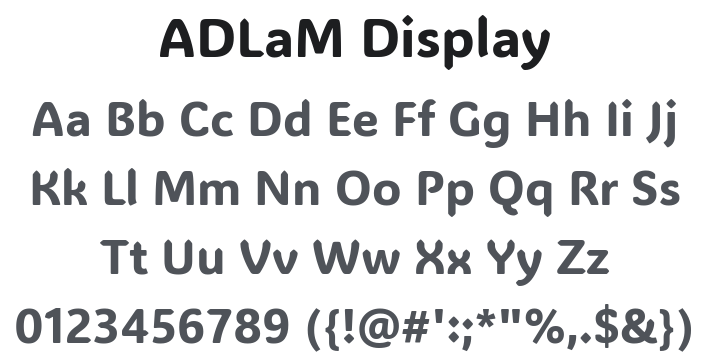 ADLaM Display Font