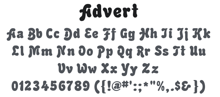 Advert Font Family