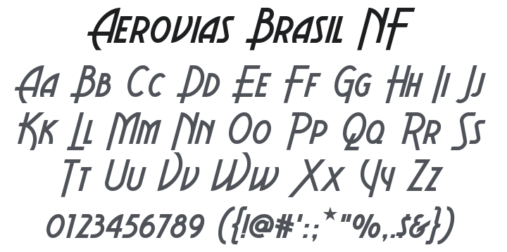 Aerovias Brasil NF Font