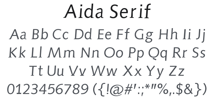 Aida Serif Font Family