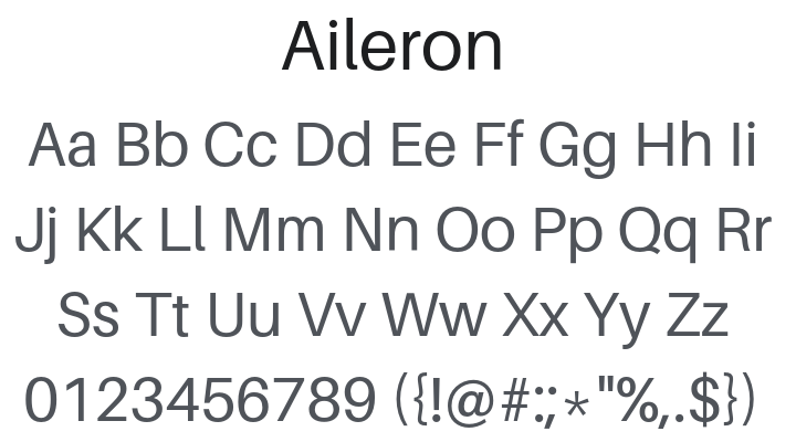 Aileron Font Family
