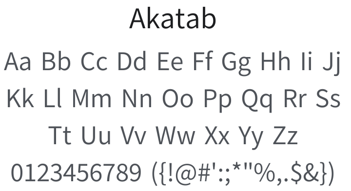 Akatab Font Family