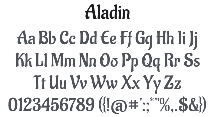 Aladin Font