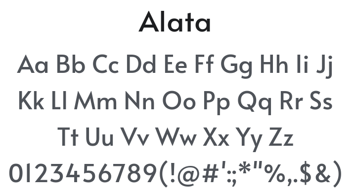 Alata Font