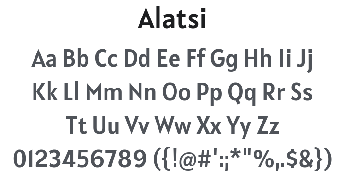 Alatsi Font