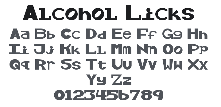 Alcohol Licks Font