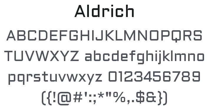 Aldrich Font