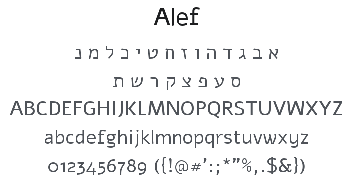 Alef Font Family