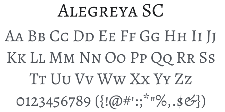 Alegreya SC Font Family