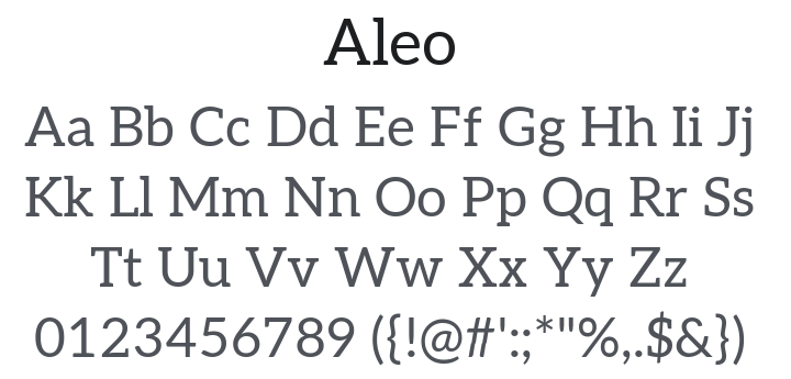 Aleo Font Family