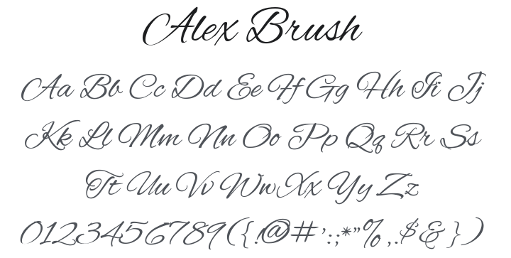 Alex Brush Font