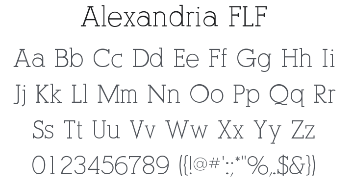 Alexandria FLF Font Family