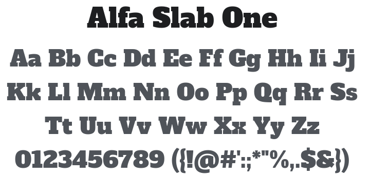 Alfa Slab One Font