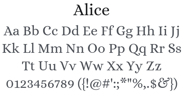 Alice Font