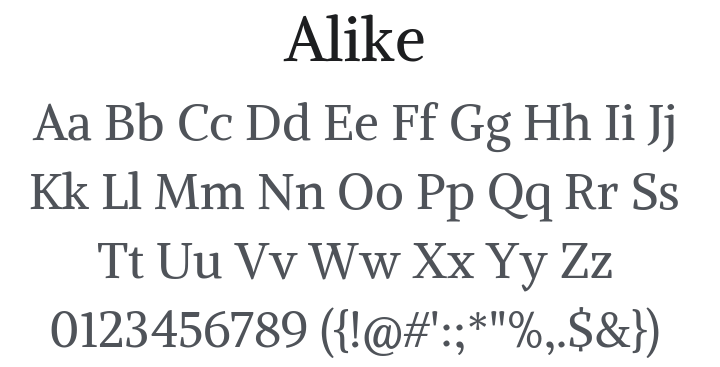 Alike Font