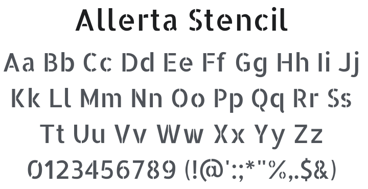 Allerta Stencil Font
