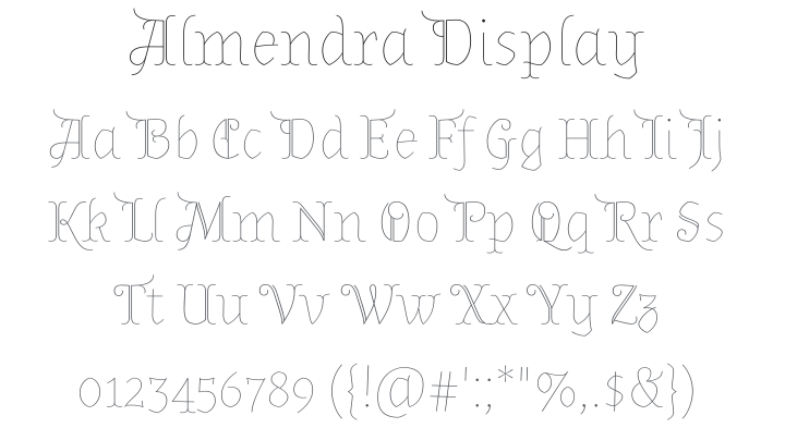 Almendra Display Font