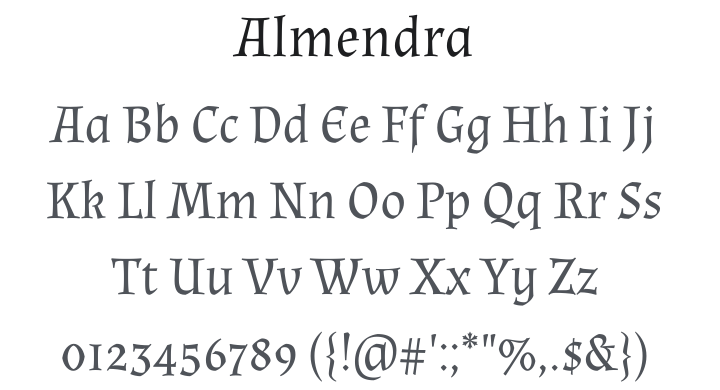 Almendra Font Family