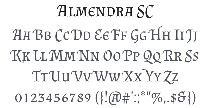 Almendra SC Font