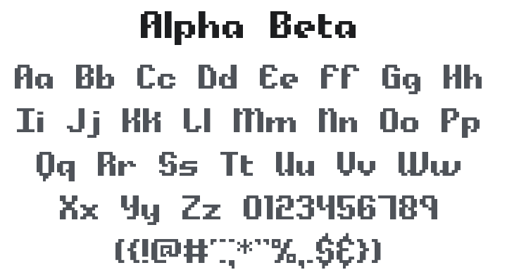 Alpha Beta Font
