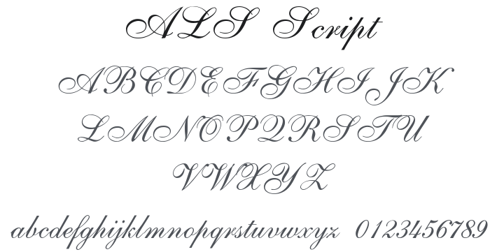 ALS Script Font
