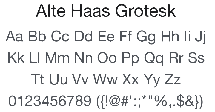 Alte Haas Grotesk Font Family