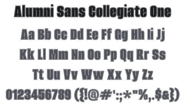 Alumni Sans Collegiate One Font Family