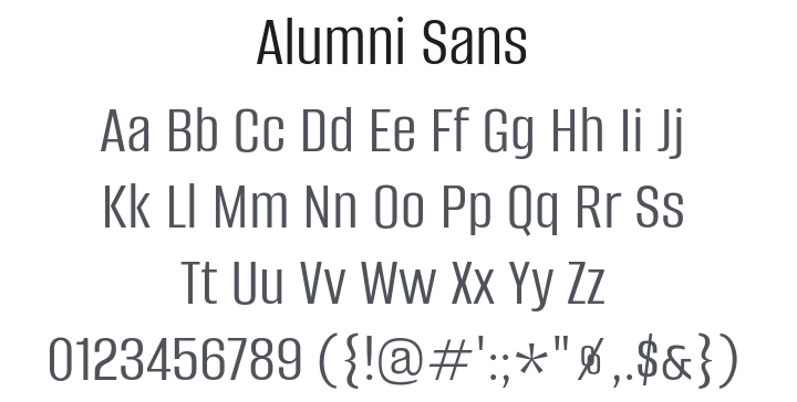 Alumni Sans Font Family