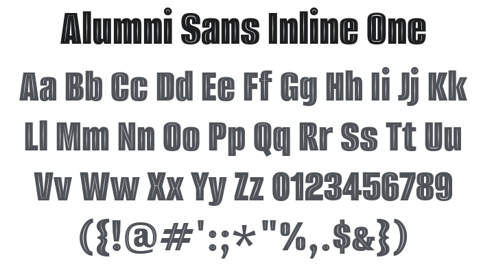 Alumni Sans Inline One Font Family