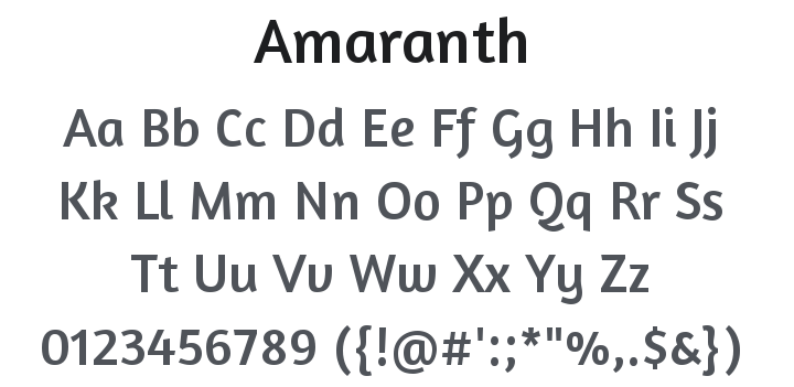 Amaranth Font Family