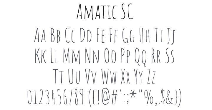 Amatic SC Font Family