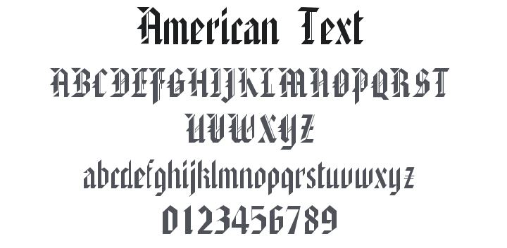 American Text Font