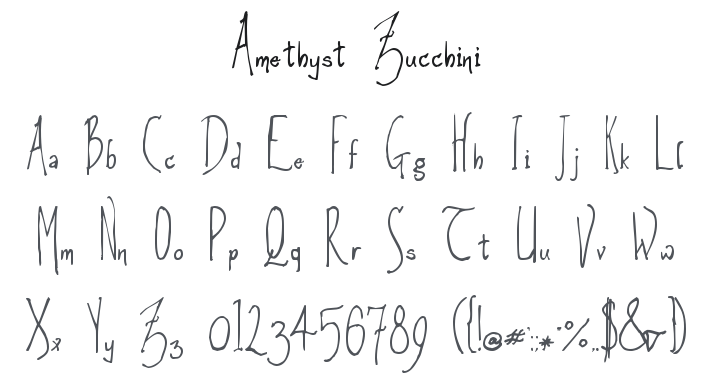 Amethyst Zucchini Font