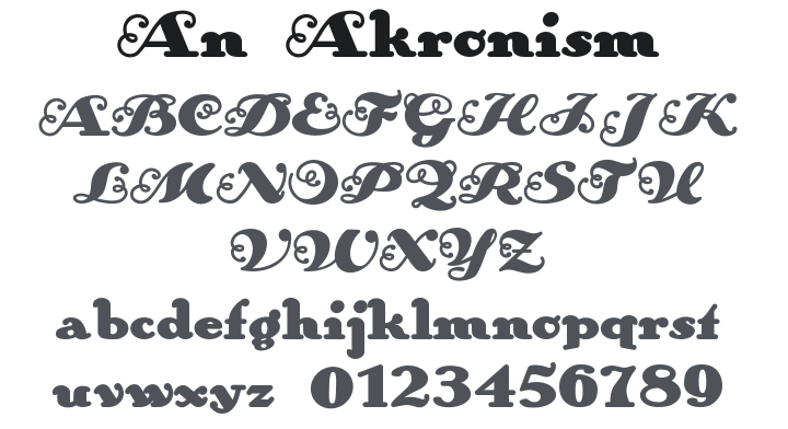 An Akronism Font