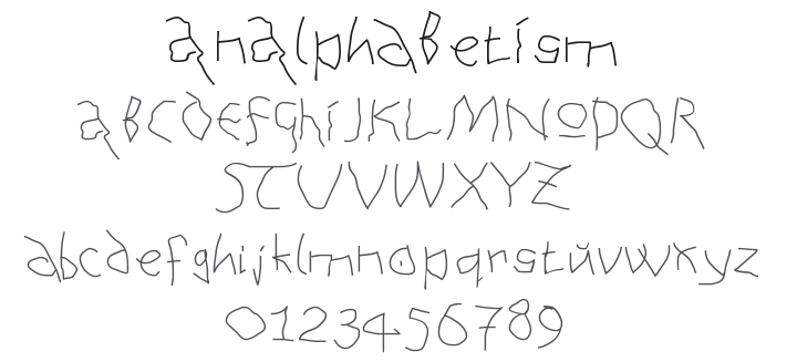 AnAlphaBetIsm Font Family