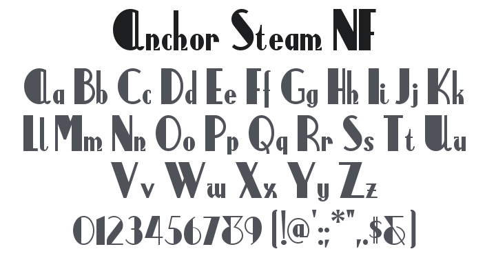 Anchor Steam NF Font