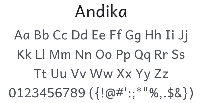 Andika Font Family