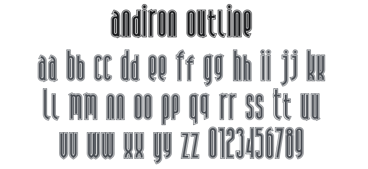 Andiron Outline Font