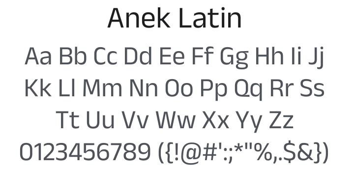 Anek Latin Font Family