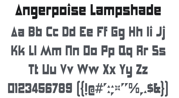 Angerpoise Lampshade Font