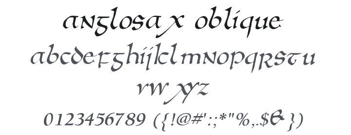 Anglosax Oblique Font