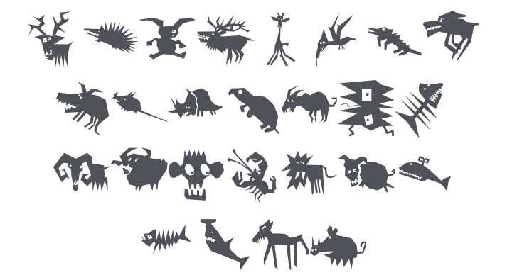 Animalia Scissored Font