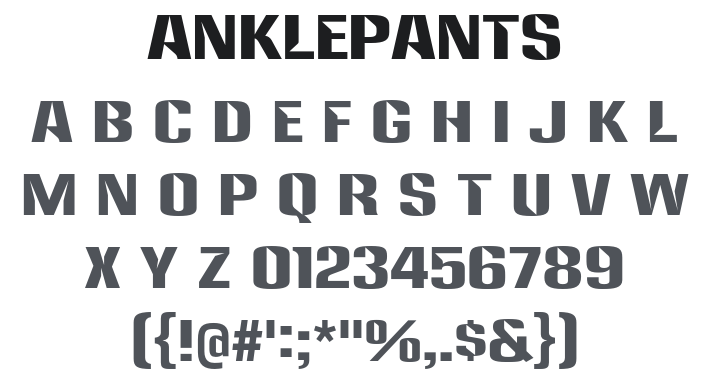 Anklepants Font